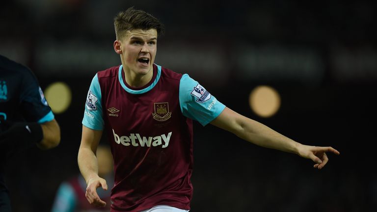 Sam Byram of West Ham in action