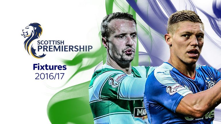 Scottish Premiership fixtures 2016/17