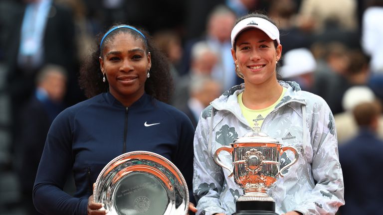 Serena Williams (left) was beaten by Garbine Muguruza in the French Open final