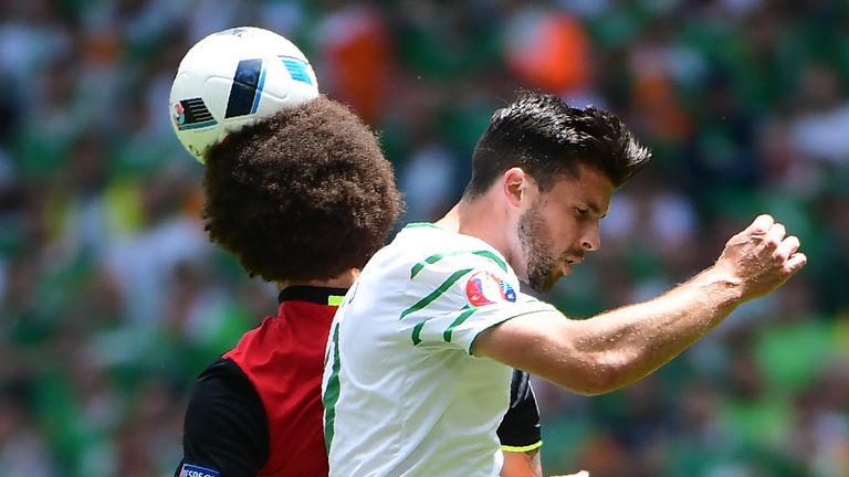 Shane Long was on the wrong end of a 3-0 defeat against Belgium