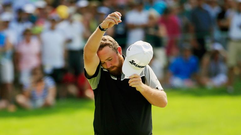 Shane Lowry bogeyed the ninth to fall out of the lead