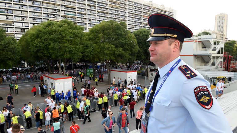 There was a tense atmosphere building with trouble reaching close to the Stade Velodrome