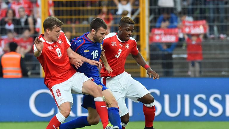 Switzerland needed a fortunate early goal to beat Moldova on Friday
