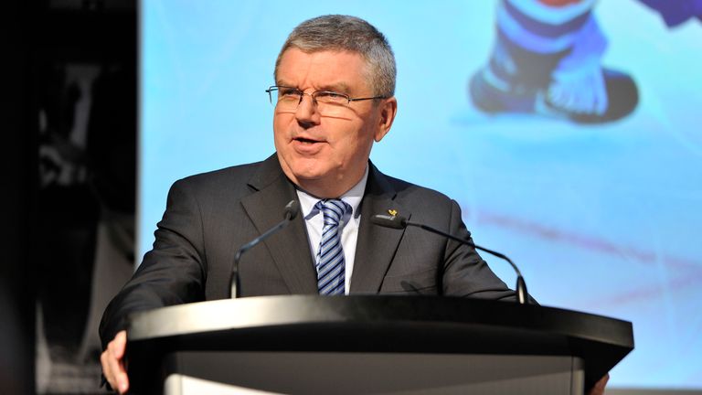 LAUSANNE, SWITZERLAND - NOVEMBER 10:  IOC President Thomas Bach delivers a speech during the International Women In Sport Award at the Olympic Museum on No