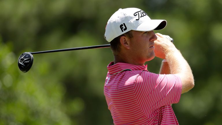 MEMPHIS, TN - JUNE 09:  Tom Hoge hits off the 17th tee during the first round of the FedEx St. Jude Classic at TPC Southwind on June 9, 2016 in Memphis, Te