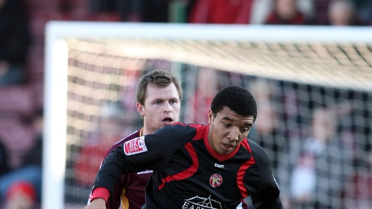 NORTHAMPTON, UNITED KINGDOM - FEBRUARY 21:  Troy Deeney of Walsall in action during the Coca Cola League One Match between Northampton Town and Walsall at 