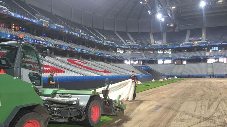 The pitch in Lille has been relaid overnight