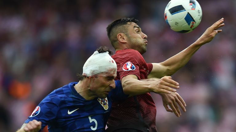 Vedran Corluka continued to put his body on the line for Croatia despite his injury