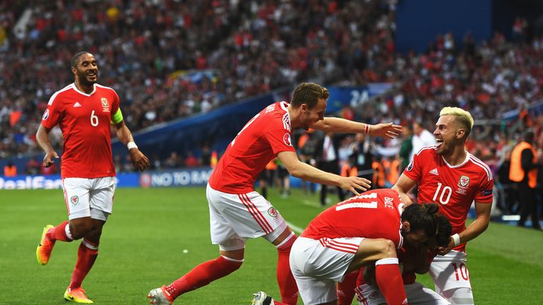 Wales celebrate