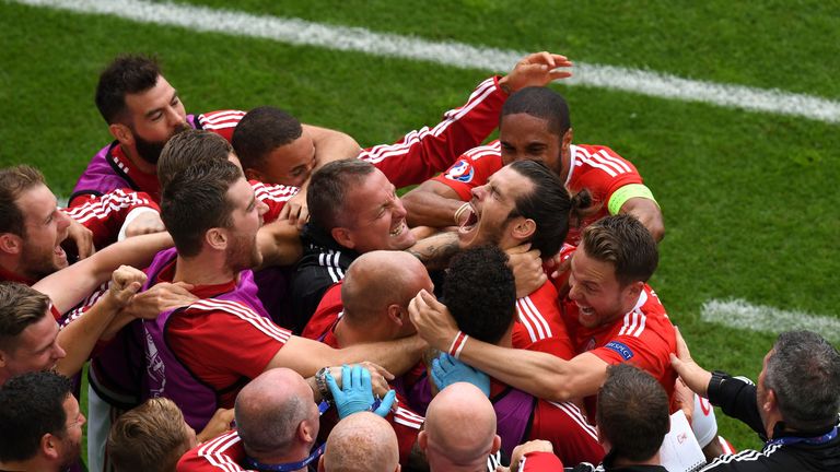 Wales's team spirit was evident as they celebrated against Slovakia