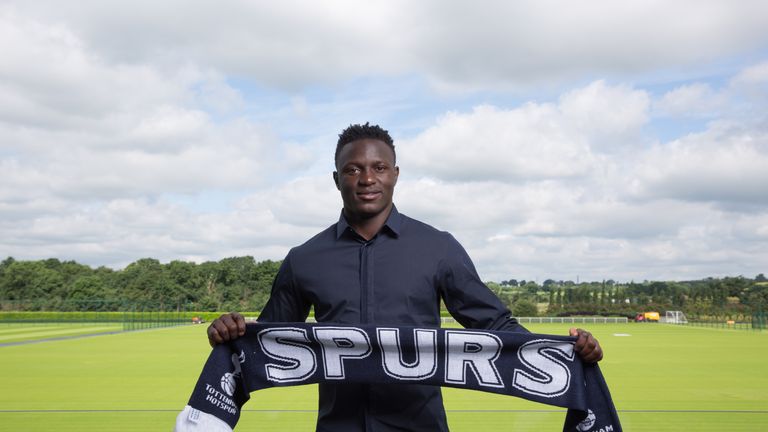 Victor Wanyama poses at the Tottenham Hotspur FC training ground (GETTY PREMIUM)