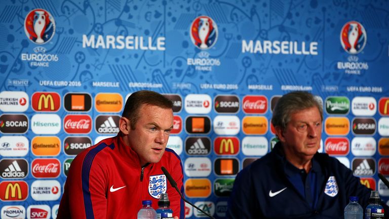Wayne Rooney, Roy Hodgson, England press conference pre Russia game, Marseille, Euro 2016