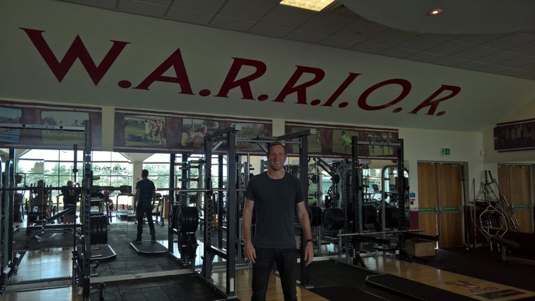 Will Greenwood in the Warriors' gym
