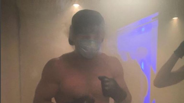 Wladimir Klitschko in the Cryosauna