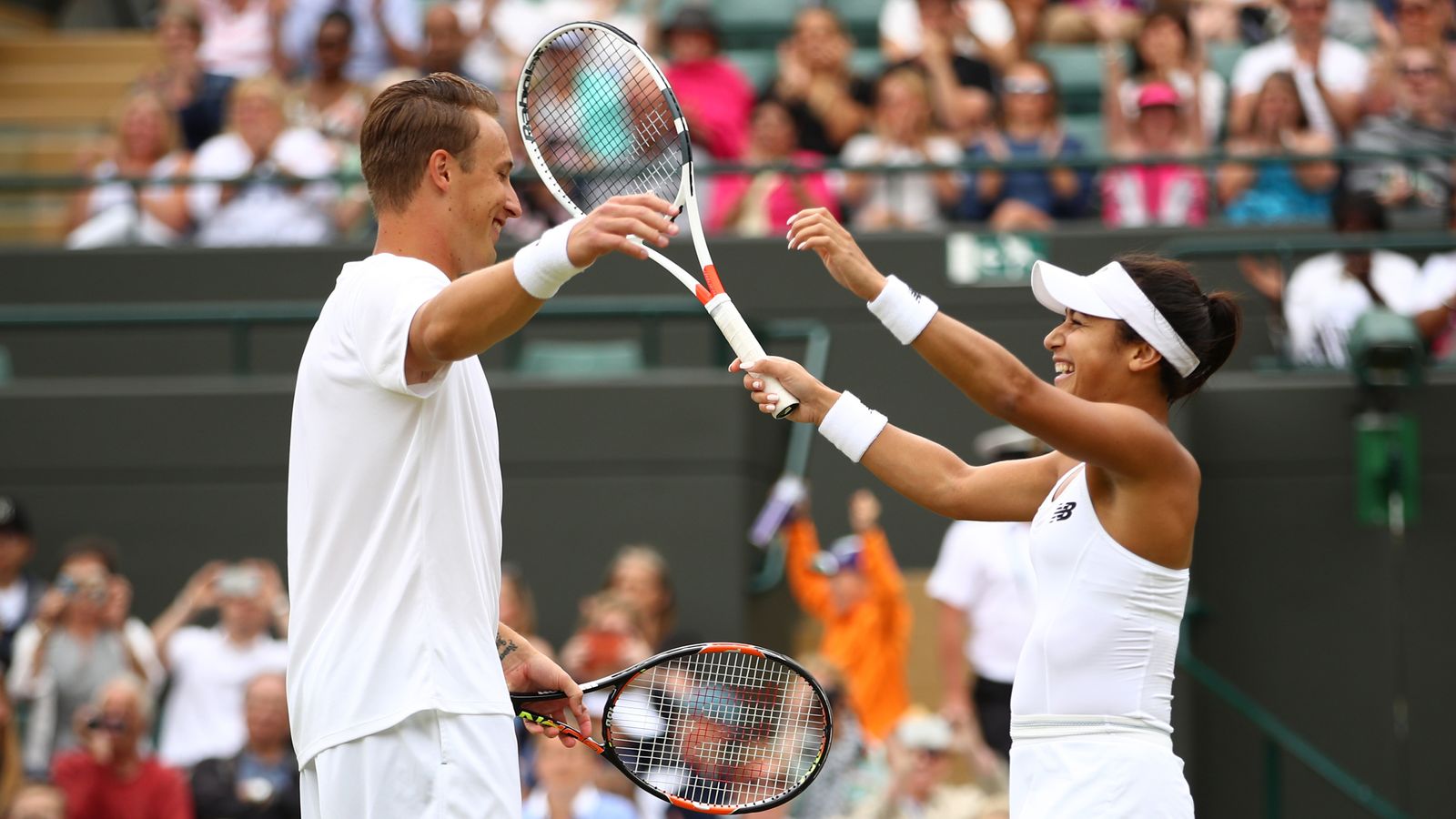 Wimbledon 2016 Heather Watson into mixed doubles final with Henri