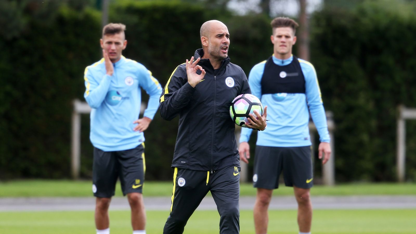 Manchester City Boss Pep Guardiola Takes First Training Session ...