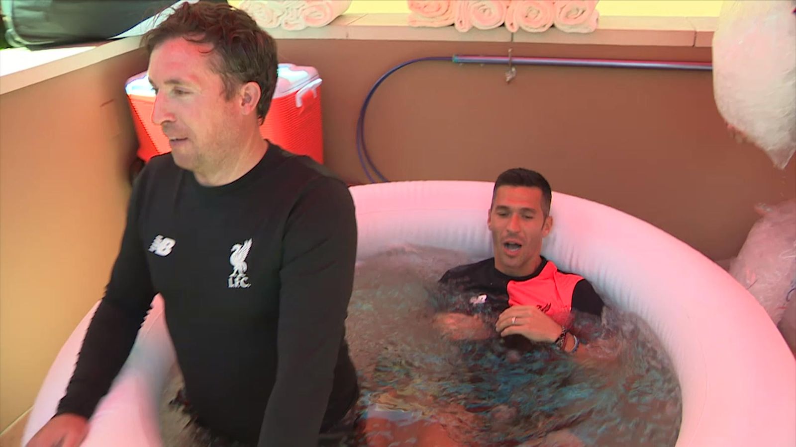 Liverpool legends take on the ice bath challenge | Football News | Sky ...