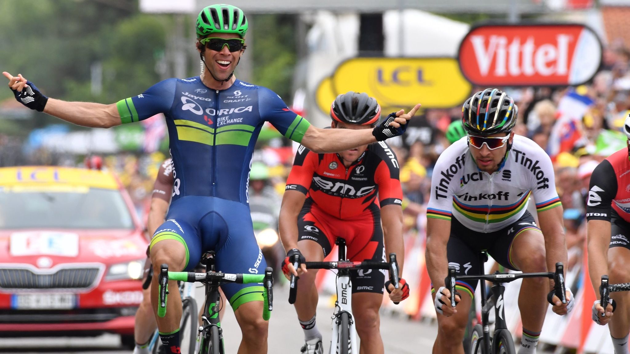 Tour de France Michael Matthews wins as Chris Froome keeps lead Cycling News Sky Sports