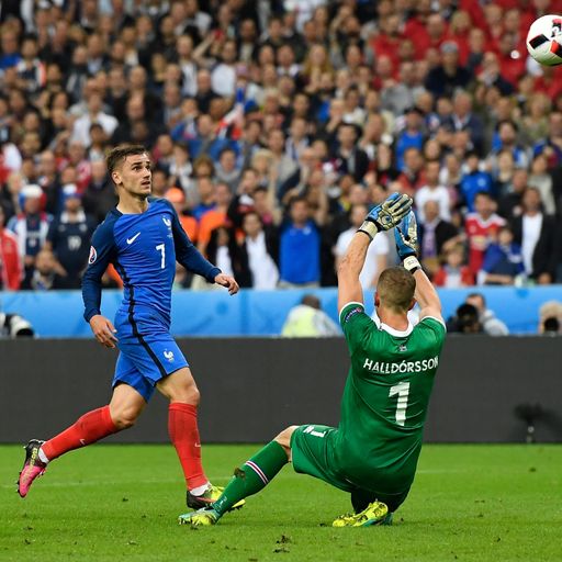 France 5 2 Iceland Hosts Romp Into Euro 16 Semi Finals Football News Sky Sports