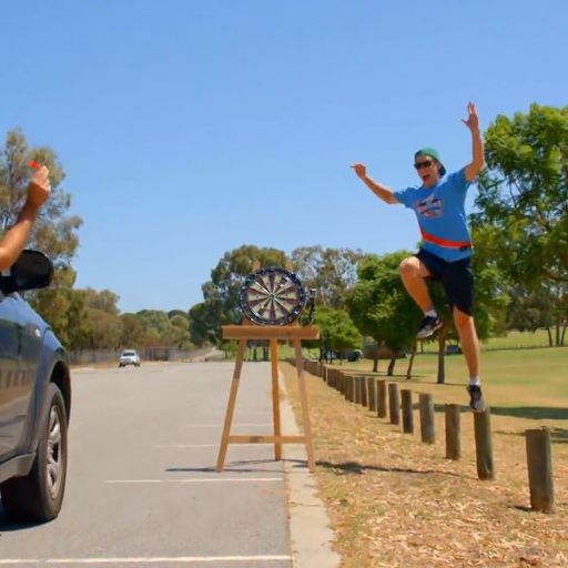 WATCH: Darts trick shots