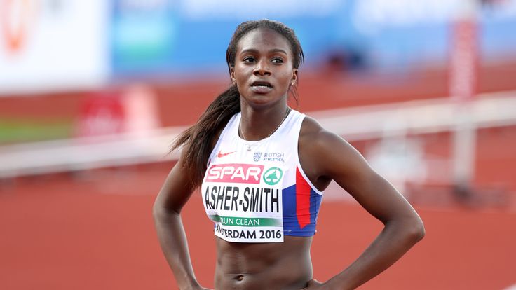 Great Britain's Dina Asher-Smith after winning her 200m Semi Final