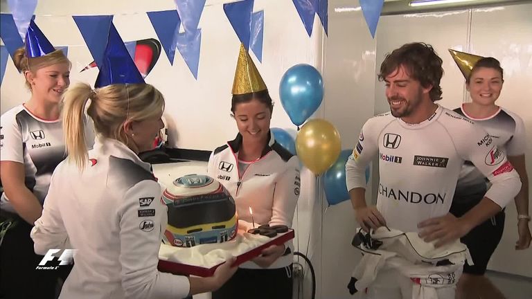 Alonso's birthday celebrations | Video | Watch TV Show | Sky Sports