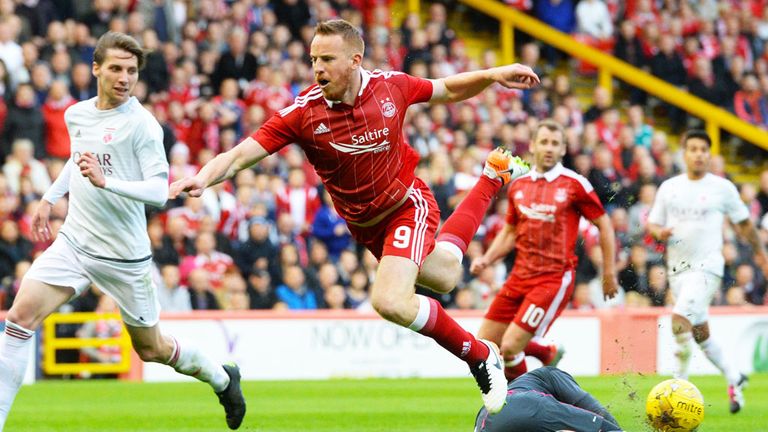 Aberdeen won 3-1 in the first-leg against Fola Esch with Adam Rooney scoring a late penalty