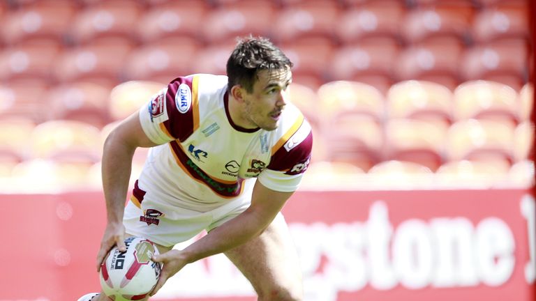 Batley's Alistair Leak looks to pass