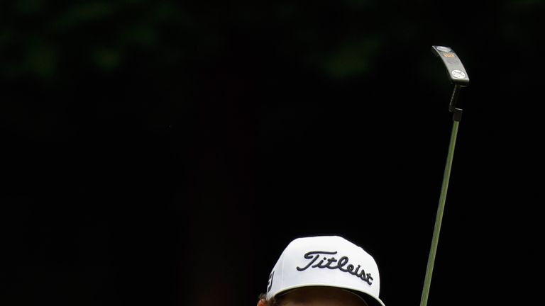 Andrew Johnston of England acknowledges the crowd on the second hole during the third round of the 2016 PGA Championship at Baltusrol