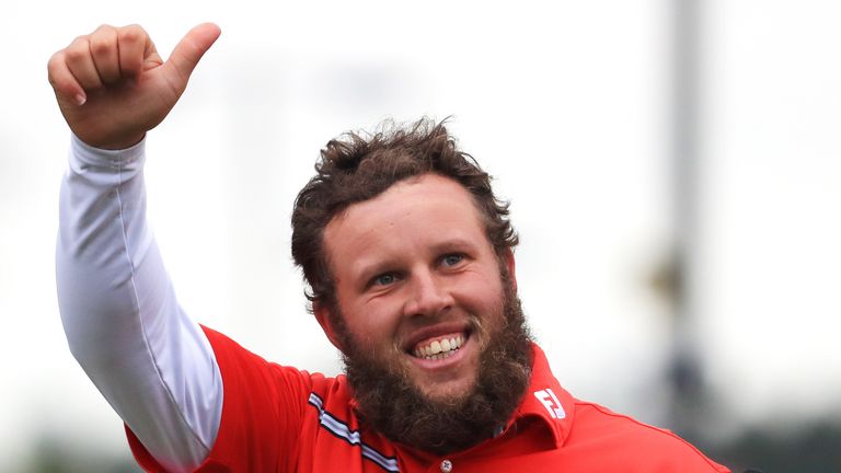 Andrew Johnston of England acknowledges the crowd after his round on 18th green during the third round of The 145th Open
