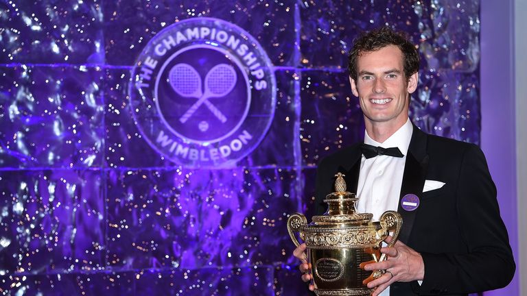 Wimbledon champion Andy Murray at the 2016 champions ball