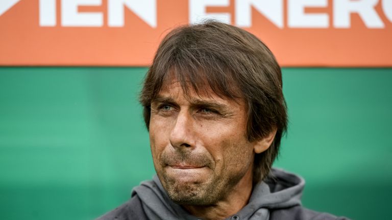 VIENNA, AUSTRIA - JULY 16:  Head coach of Chelsea Antonio Conte is seen on the bench during an friendly match between SK Rapid Vienna and Chelsea F.C. at A