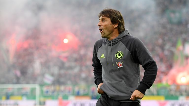 Antonio Conte lost his first game in charge of Chelsea against Rapid Vienna 