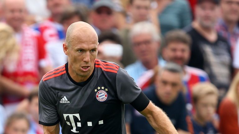 of Bayern Muenchen runs with the ball during the friendly match between SV Lippstadt and FC Bayern at Stadion am 