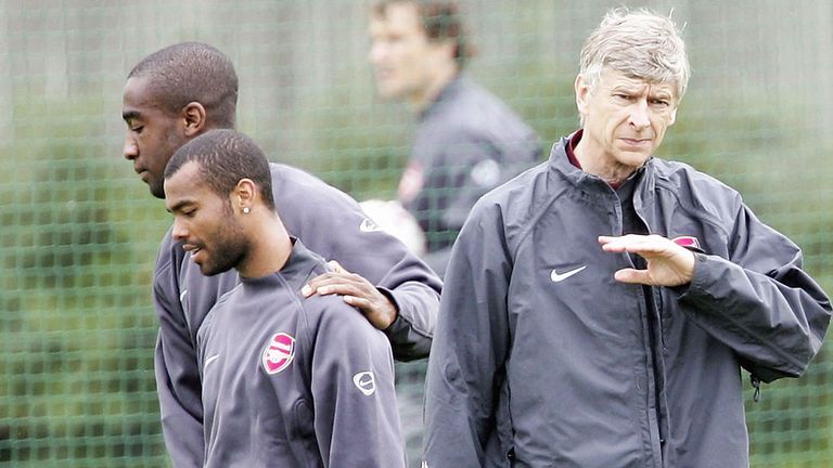 Ashley Cole worked under Arsene Wenger (R) at Arsenal