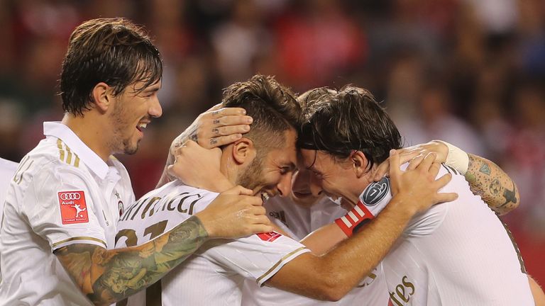 AC Milan celebrate penalty shootout win over Bayern Munich 