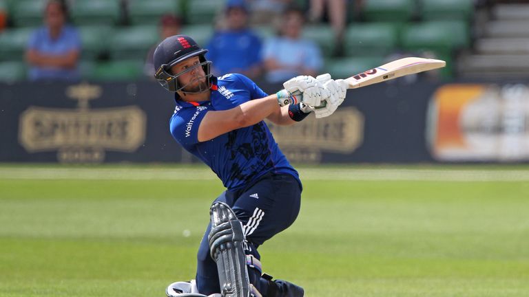 Ben Duckett of England Lionshits out during the Royal London One-Day match between England Lions and Sri Lanka A