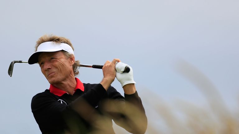 CARNOUSTIE, SCOTLAND - JULY 23:  Bernhard Langer of Germany in action during the third round of the Senior Open Championship played at Carnoustie on July 2