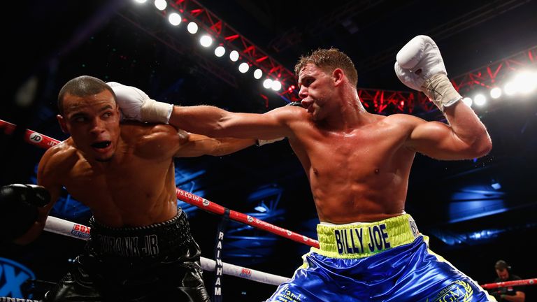 LONDON, ENGLAND - NOVEMBER 29:  Billy Joe Saunders fights Chris Eubank Junior during Boxing at ExCel on November 29, 2014 in London, England.  (Photo by Ju