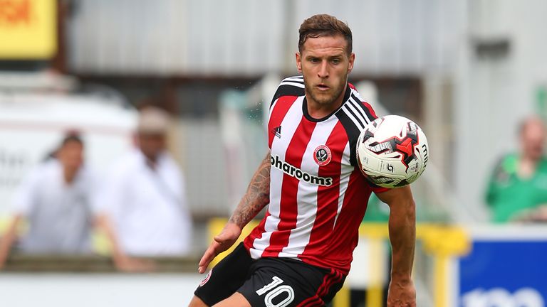 Billy Sharp of Sheffield United in action during a pre season friendly at Grimsby. Pic Simon Bellis/Sportimage.