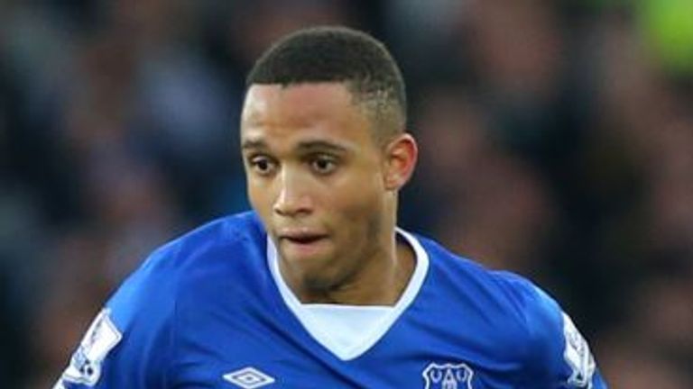 Brendan Galloway in action for Everton.