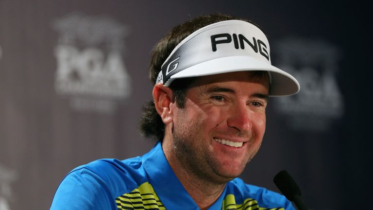 SPRINGFIELD, NJ - JULY 26:  Bubba Watson of the United States is interviewed during a press conference prior to the 2016 PGA Championship at Baltusrol Golf
