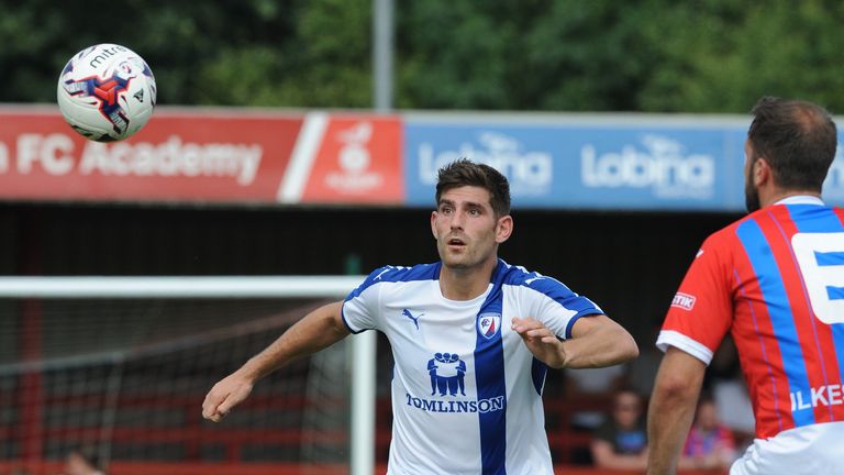 Ched Evans scored for Chesterfield at Ilkeston on his first pre-season appearance