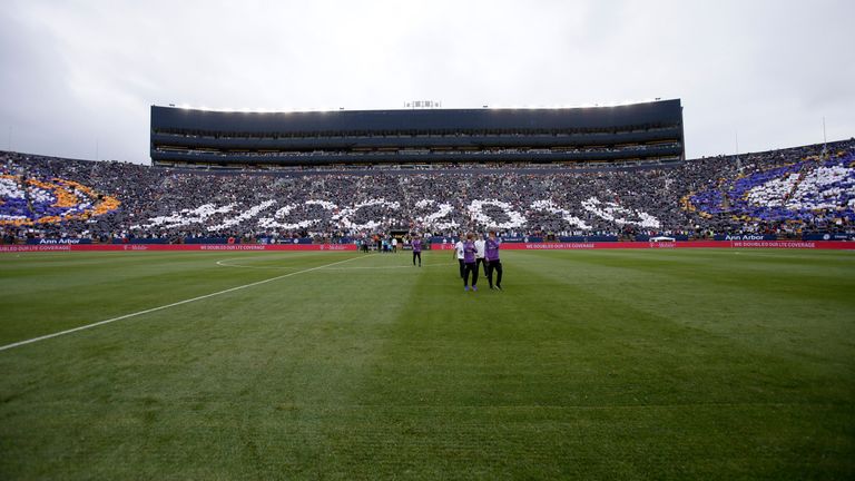 ANN ARBOR, MI - JULY 30:  Michigan Stadium before a International Champions Cup match between Real Madrid and Chelsea on July 30, 2016 in Ann Arbor, Michig