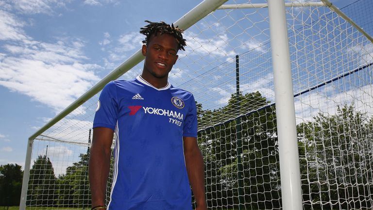 Chelsea FC new signing Michy Batshuayi at Chelsea Training Ground on July 3, 2016 in Cobham, England