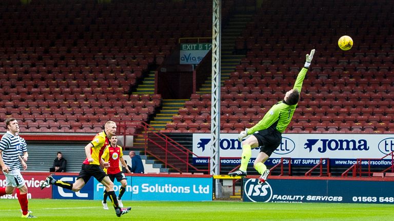 Partick Thistle's Chris Erskine scores their opening goal