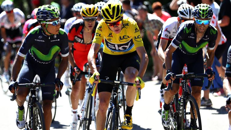 Chris Froome, Nairo Quintana, Alejandr Valverde, Tour de France