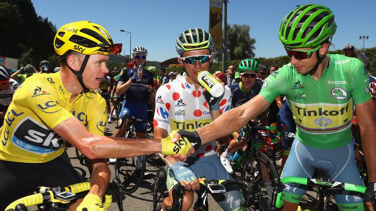 Chris froome, Peter Sagan. Rafal Majka, Tour de France, stage 16