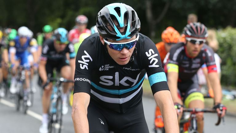 Chris Froome in action at the RideLondon-Surrey Classic on Sunday