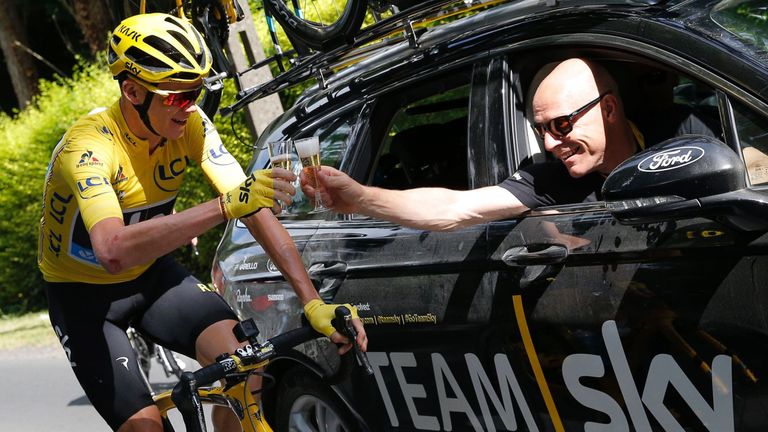 Chris Froome, Sir Dave Brailsford, Tour de France, stage 21